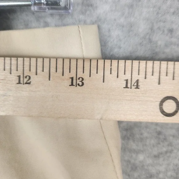 TSE Straight Leg‎ Dress Pants Womens Size 4 Beige 100% Cotton Made in Italy - Picture 4 of 8